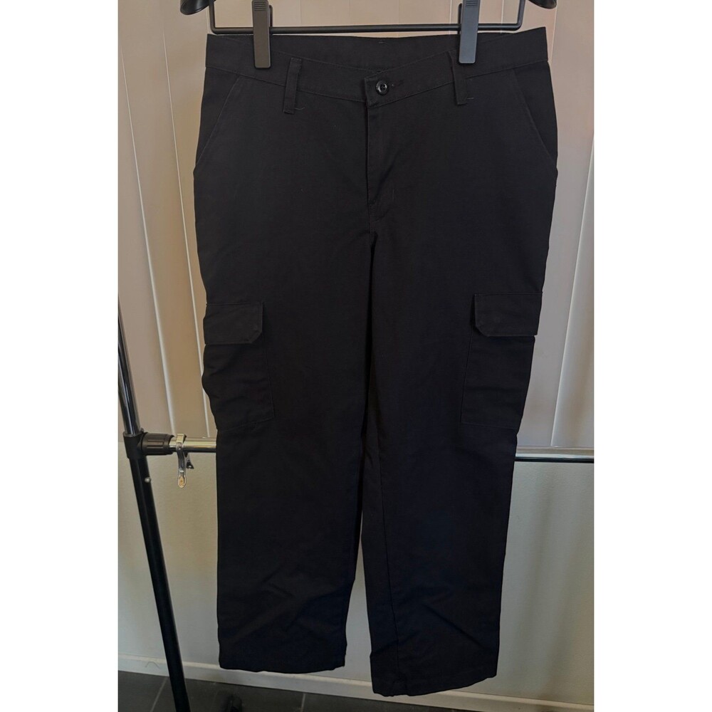 Women's Red Kap Industrial Black Cargo Work Pants Size10 Inseam 30